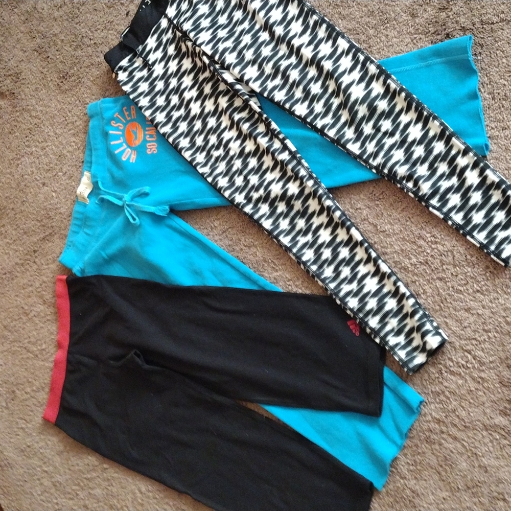 Hollister xs yoga pants, Nike DRI Fit xs leggings, Adidas size small cropped yog